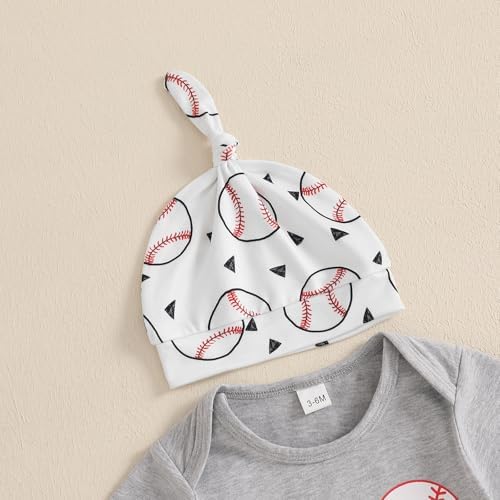 Lamuusaa Newborn Baby Boy Baseball Outfit Set