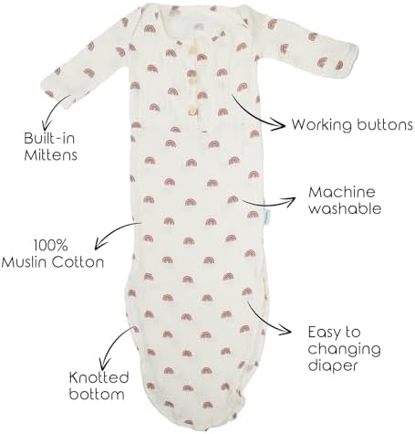 Premium Soft Knotted Baby Gown for Newborns