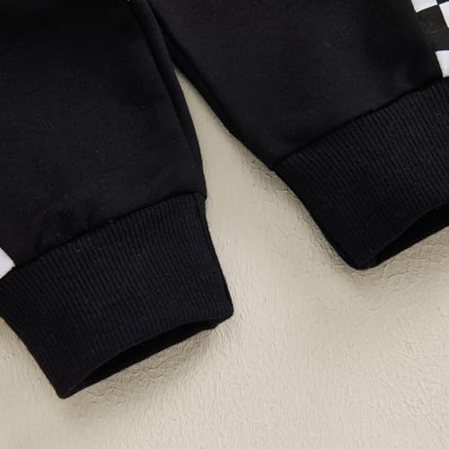 BeQeuewll Toddler Fall Winter sweatshirt and pants set for boys
