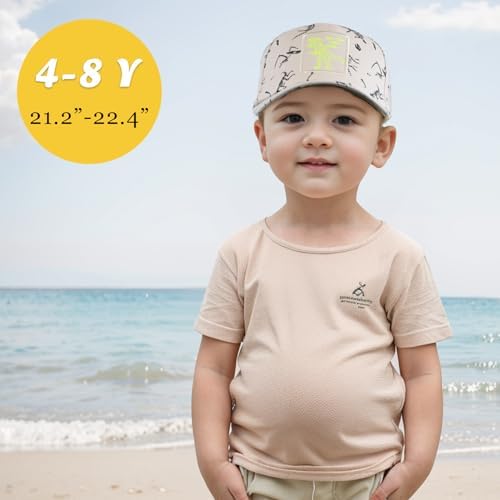 Adjustable Toddler Hats with Dinosaur Pattern