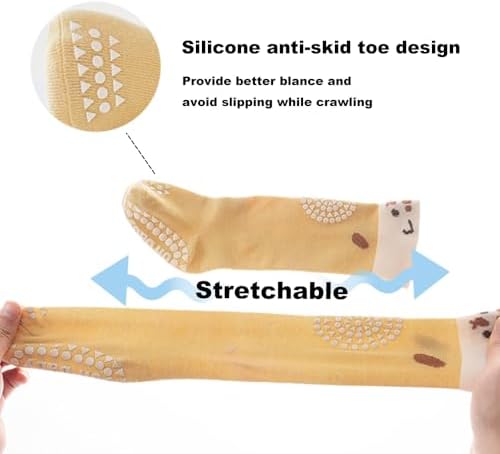 Non-Slip Knee-High Socks for Toddlers