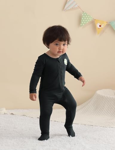 Long Sleeve Baby Footies Bamboo Rayon Romper
