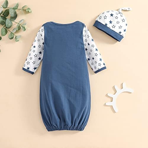 AMAWMW Newborn Baby Girl Little Sister Gown Long Sleeve Nightgown