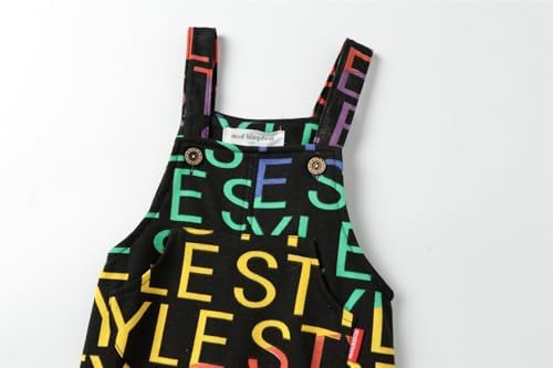 Mud Kingdom Kids Overalls with Adjustable Length and Cute Stars Print