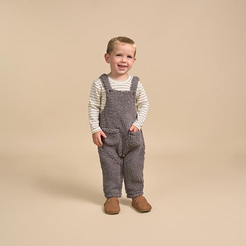 Modern Moments by Gerber Baby Microplush Overall Set - Cozy and Stretchy