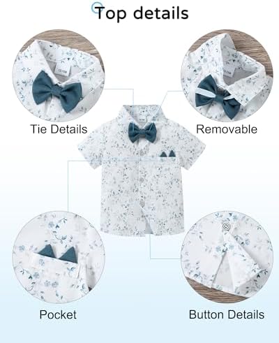 YALLET Toddler Formal OutfitComfortable Formal DressGentleman Style