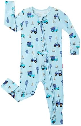 Easweet Bamboo Viscose Zipper Pajamas for Babies Snug Fit Soft