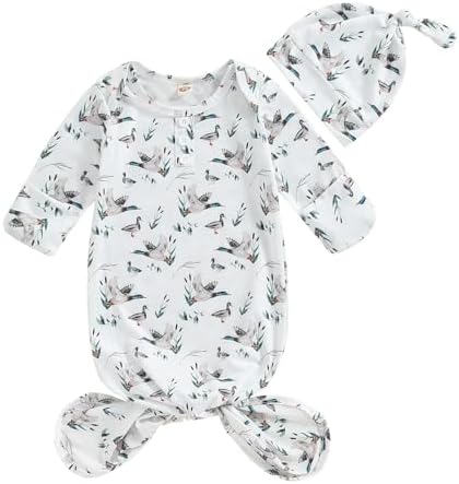 Newborn Cozy Adjustable Gown with Hat
