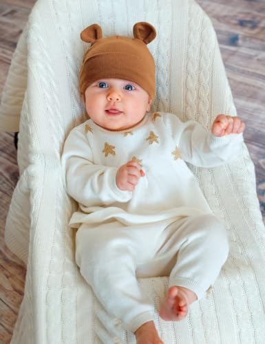 ZURLEFY Newborn Baby Hat Socks Mittens Set