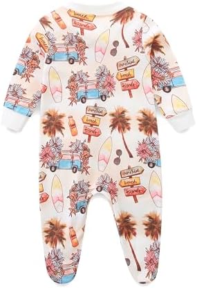 Bibimom Organic Cotton Footies Onesie for Baby Soft Secure and Durable