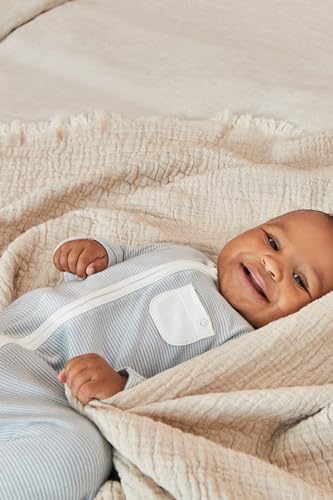 MORI Baby Unisex Clever Sleepsuit 4-Pack with Two Way Zip