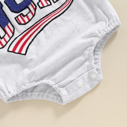 4th of July Toddler Romper US Milestones