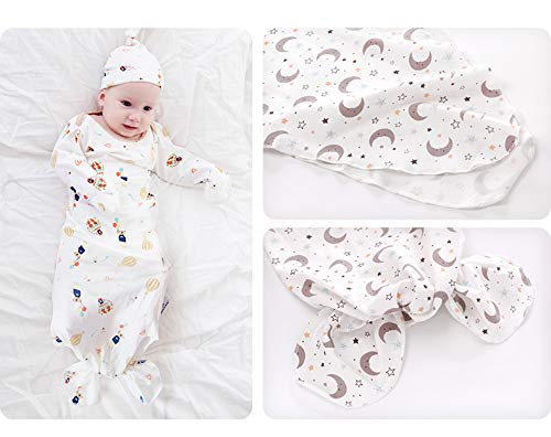 Miracle Baby Bear Balloon and Rainbow Matching Nightgown Set for Newborns