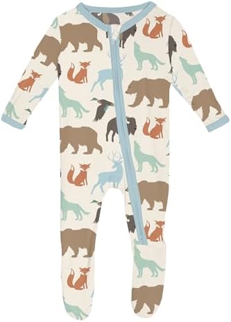 KicKee Baby Footie with 2 Way Zipper - Boys Girls