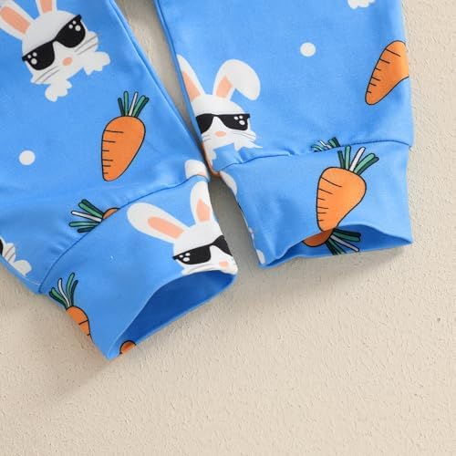 Easter Baby Boys Wall-E Carrot Letter Print Romper Set