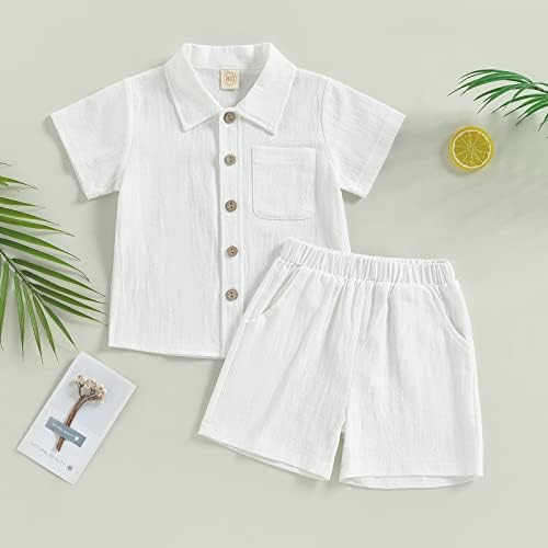Hoanselay Baby Boy Cotton Linen Set