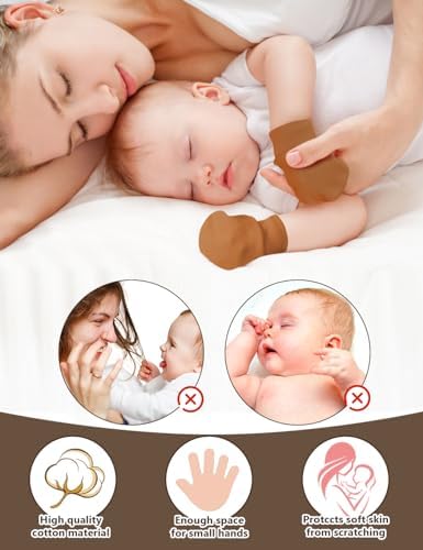 ZURLEFY Newborn Baby Hat Socks Mittens Set