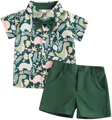 Dinosaur Print Toddler Shorts Set