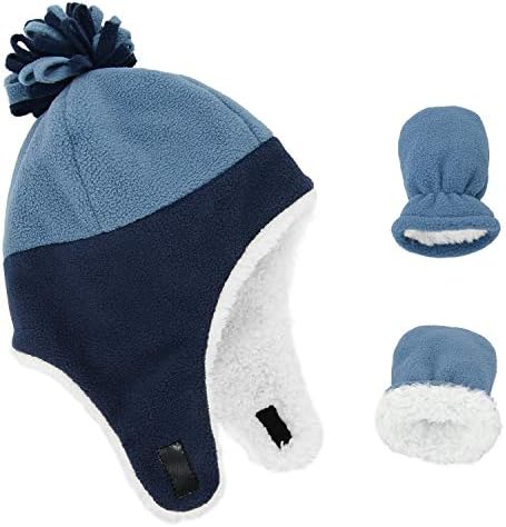 Zando Cuddles Sherpa Lined Winter Hat Mitten Set for Baby