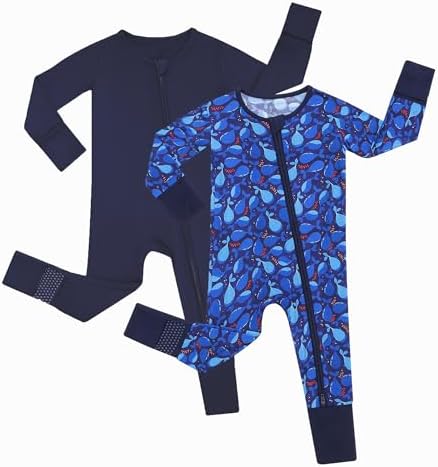 JunNeng 2Pcs Bamboo Romper for Baby