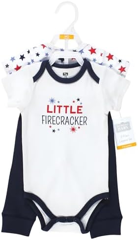 Hudson Baby Firecracker - Unisex Cotton Bodysuit Pant Set