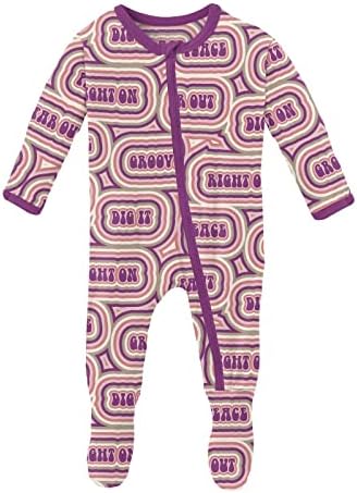 KicKees Trendy Print Footie with Zippers for Babies and Kids