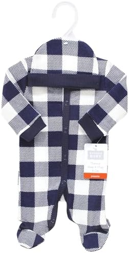 Hudson Baby Unisex Thermal Cap Navy Plaid