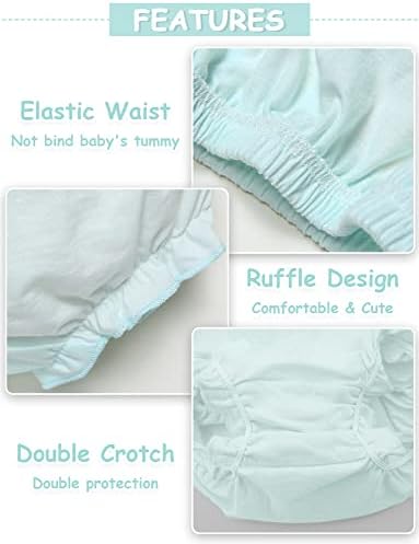 SEAUR Baby Boys Soft Cotton Diapers with Ruffle