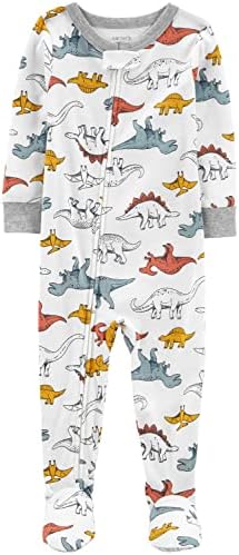 Carters Toddler Boys 1-Piece Dinosaur Pjs - 18 Months Multi Grey Dinos
