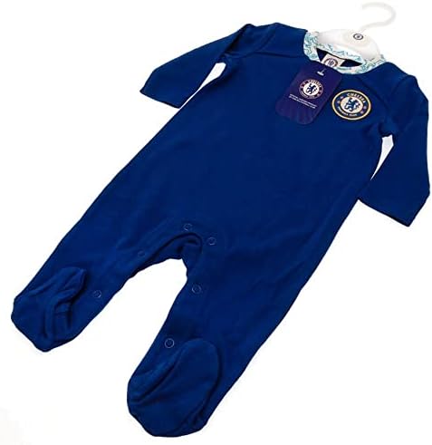 Chelsea FC Baby Long-Sleeve Sleepers Royal BlueWhite