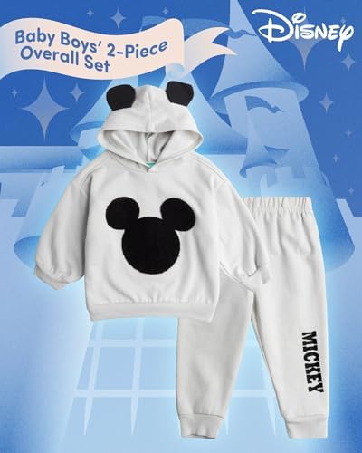 Disney Baby Boys Jogger Set - 2 Piece Mickey Mouse Kids Fleece sweater set