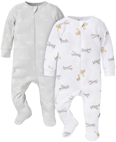 2-Pack Thermal Sleep N Play by Gerber for Unisex Babies