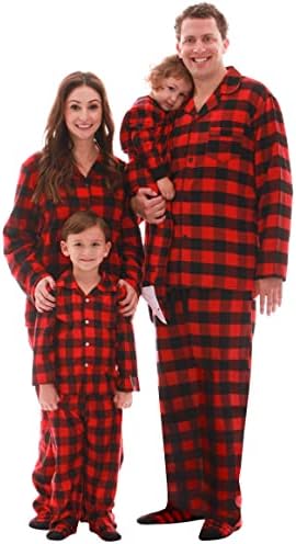 FollowMe Family Pajamas Cozy Buffalo Plaid Set for Kids and Adults