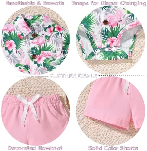 MINIFEIKO Baby Boy Hawaiian Outfit - Perfect for Summer