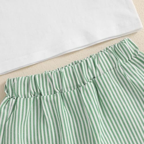 Lamuusaa Cute Toddler Easter Outfit T-Shirt Shorts Set