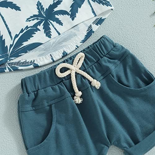 Saliuentm Toddler Beach Set tropical t-shirt and shorts