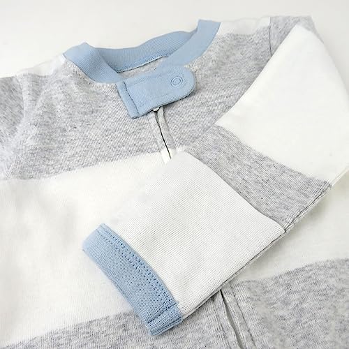 HonestBaby Organic Cotton Sleep Play Footed Pajama Sleeper for Baby Boys