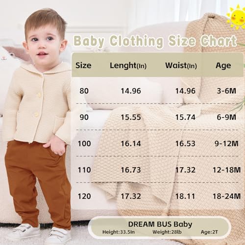 DREAM BUS Pack of 3 Toddler Jogger Pants with Pocket