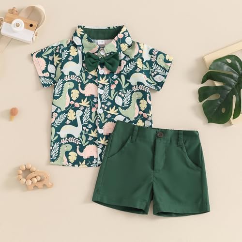 Dinosaur Print Toddler Shorts Set