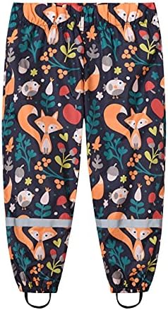 ZHEMO Animal Print Rain Pants for Kids 2-10T