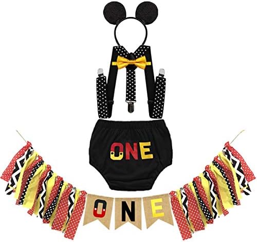 MYRISAM Baby Boys First Birthday Cake Smash Photo Prop Set