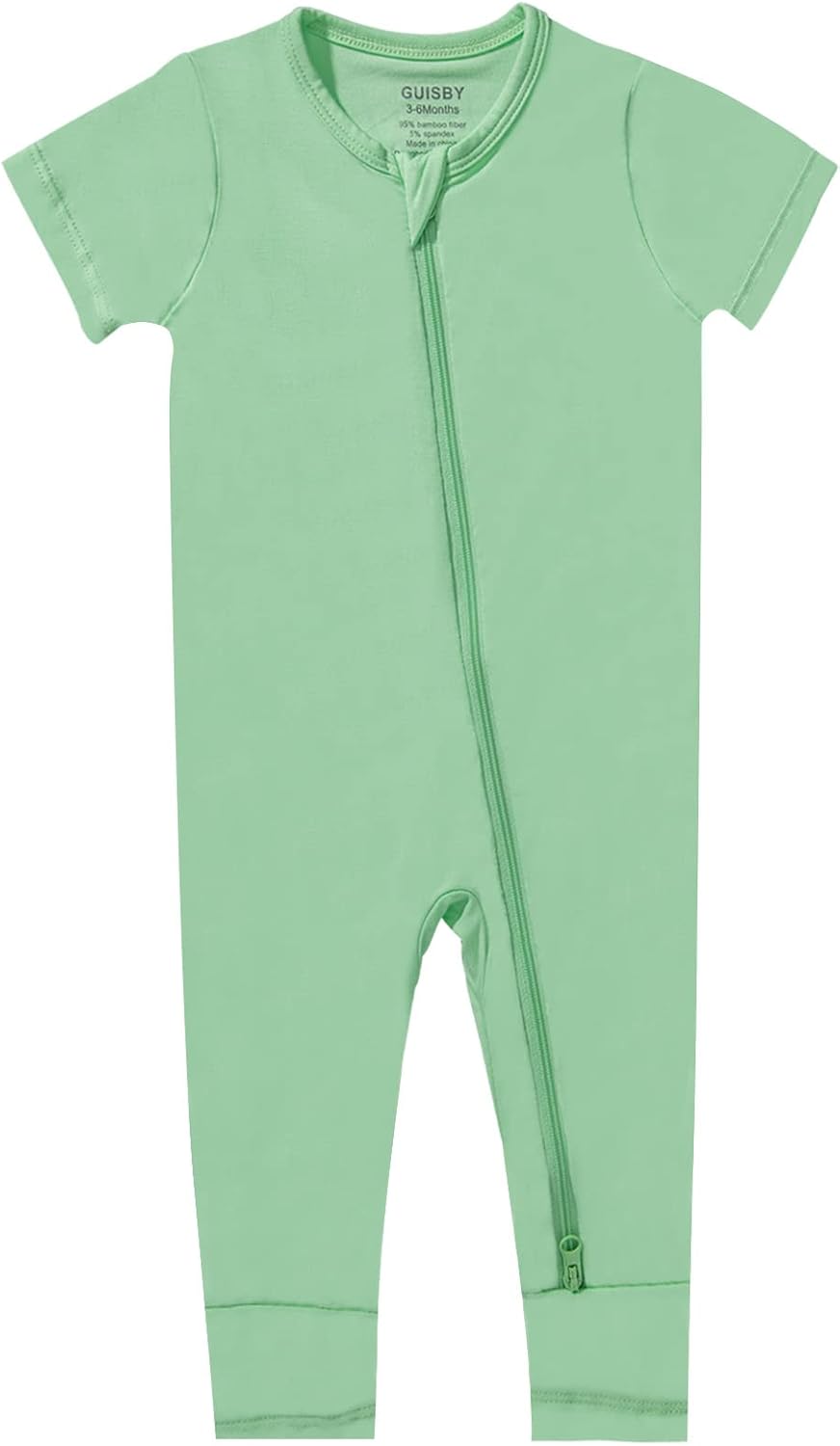 bamboo rayon footless romper with double zipper sleepers for baby boys girls