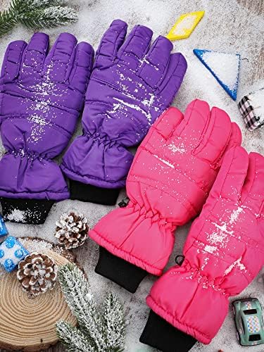 Warm Winter Ski Gloves for Kids Waterproof Durable
