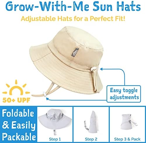 JAN JUL Grow-With-Me Xadjustable Cotton Bucket Sun Hat for Kids