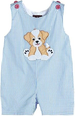 Lil Cactus Baby Boys Applique Shortall Overalls Romper - Adorable Soft