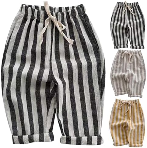 Striped Pull-on Jogger Harem Pants