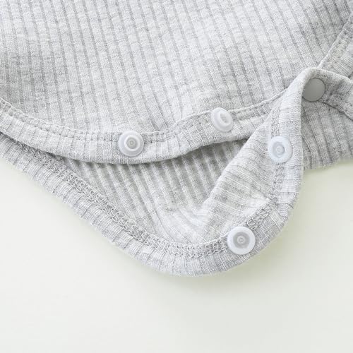 Hikido Newborn Baby Romper Set Cotton Long Sleeve Tops Pants 2PCS