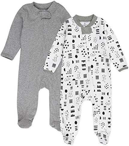 GOTS Organic Honest Baby Sleep Play Pajamas for Boys 2-Pack