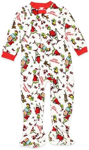 Dr Seuss The Grinch Santa Baby Sleepers - Pajamas for Toddler Infant