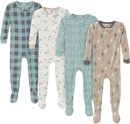 Gerber Baby Boys 4-Pack Footed Pajamas 1